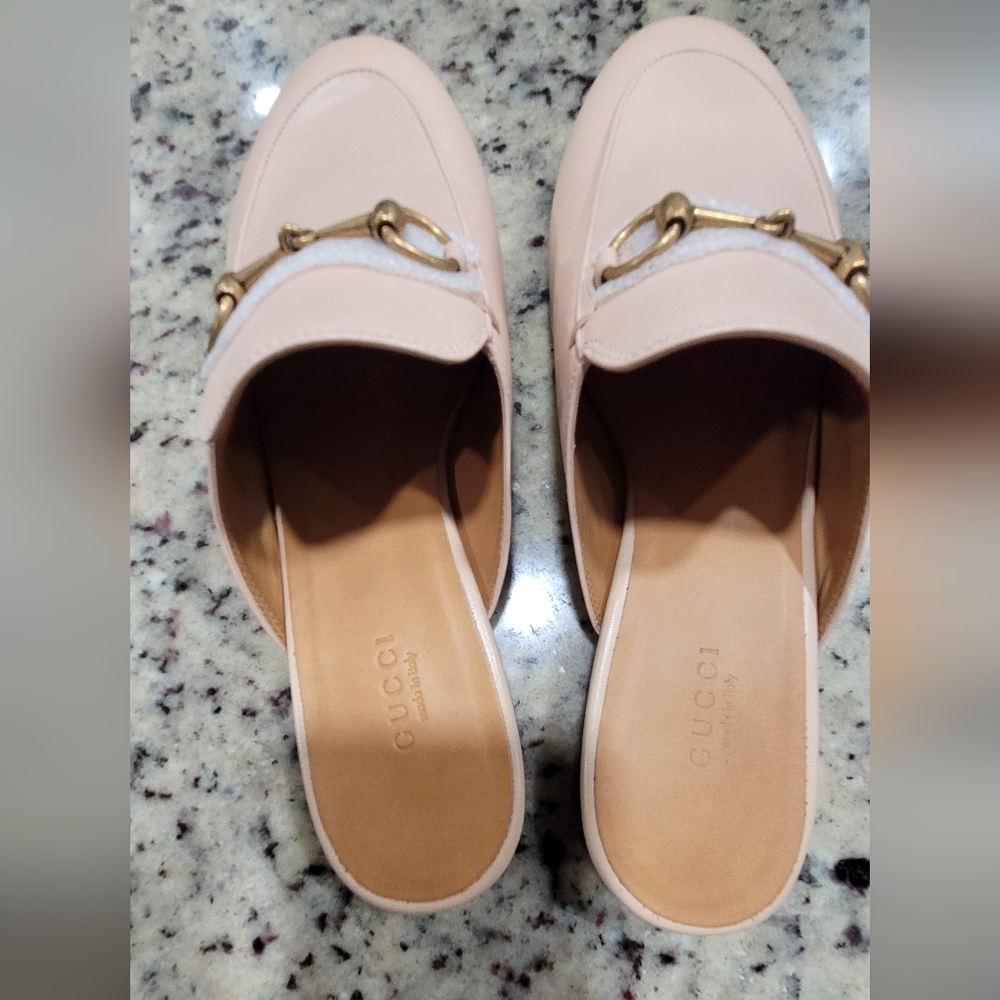 **SOLD**Gucci Princetown Malaga Kid Skin Rose Slippers Sz 38.5 - Picture 7 of 13